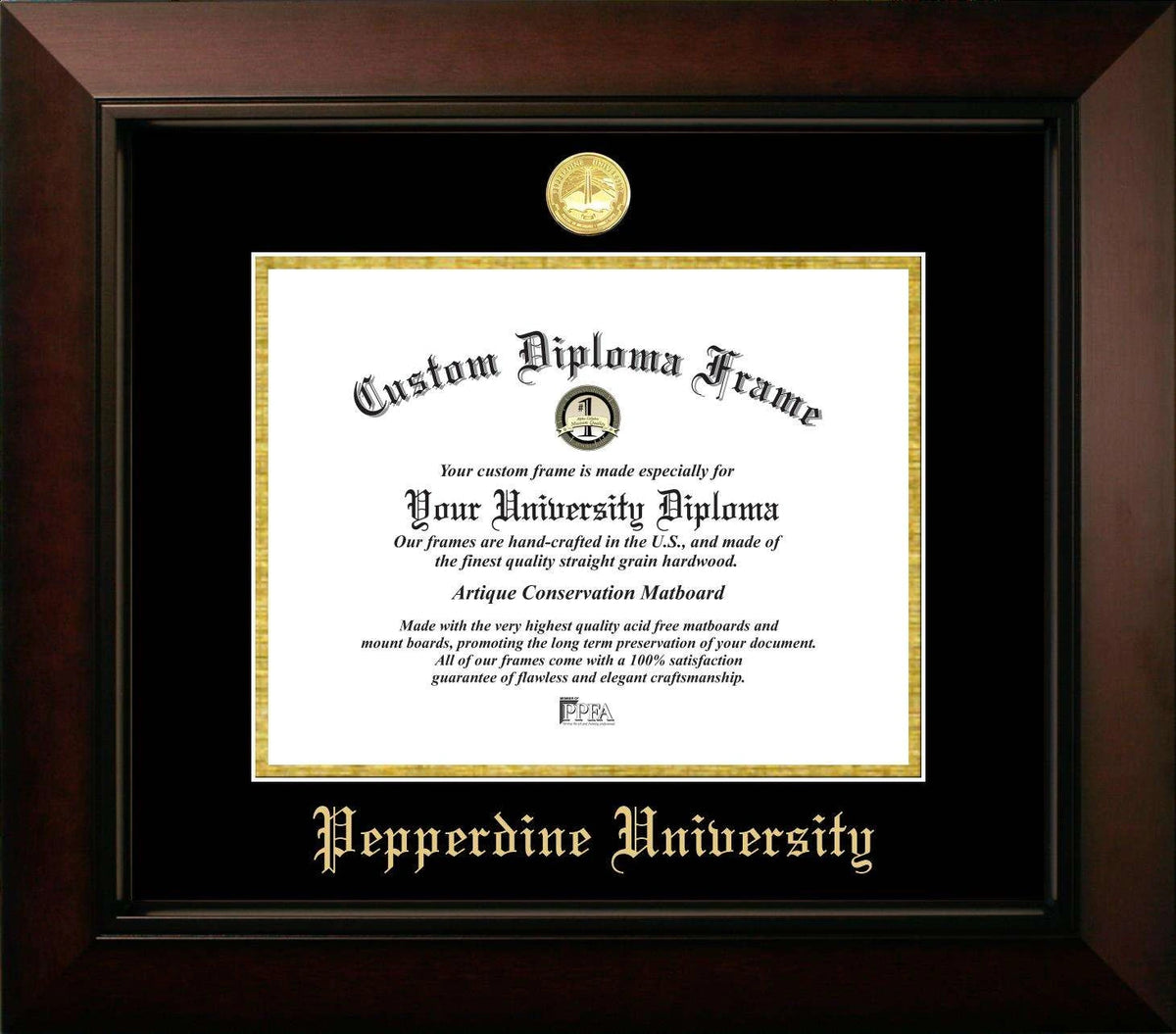 CAPGOWN | Pepperdine University Legacy Diploma Frame. Designed and made in USA.