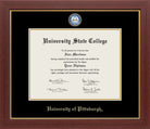 CAPGOWN | University of Pittsburgh Medallion Diploma Frame for Bachelor, Master, and Doctoral Graduates. Designed and made in USA.