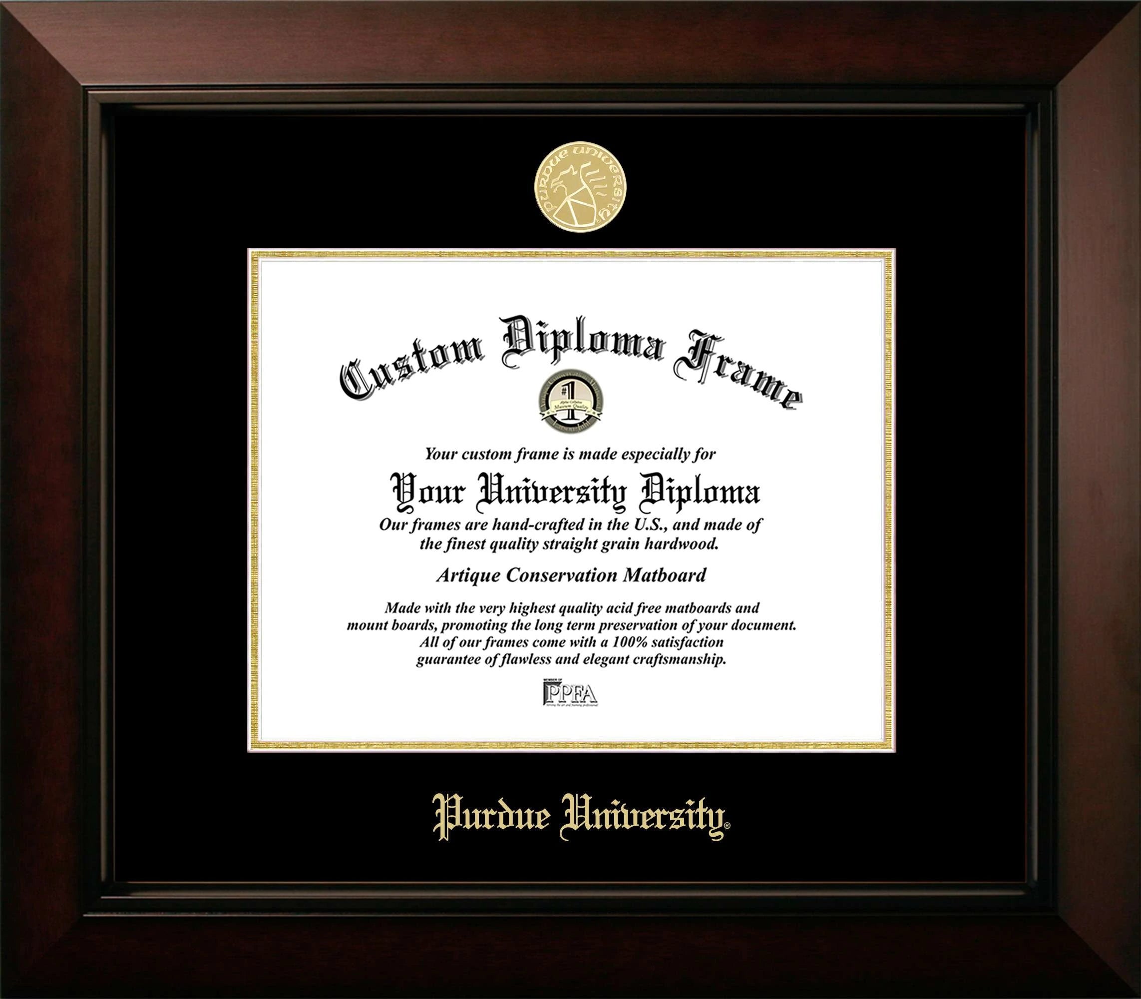 CAPGOWN | Purdue Legacy Diploma Frame. Designed and made in USA.