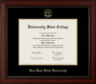 CAPGOWN | San Jose State University Cherry Wood Diploma Frame for Bachelor, Master, and Doctoral Graduates. Designed and made in USA.