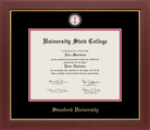 CAPGOWN | Stanford University Medallion Diploma Frame for Doctoral Graduates. Designed and made in USA.