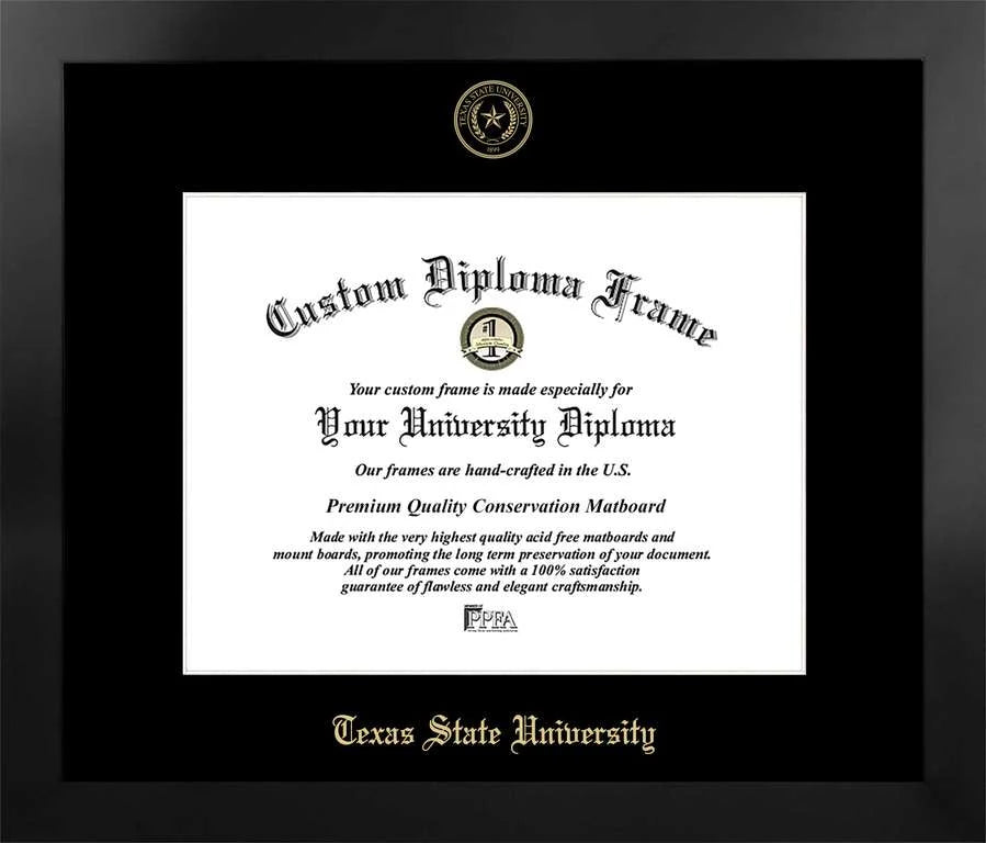 Texas State University Manhattan Diploma Frame