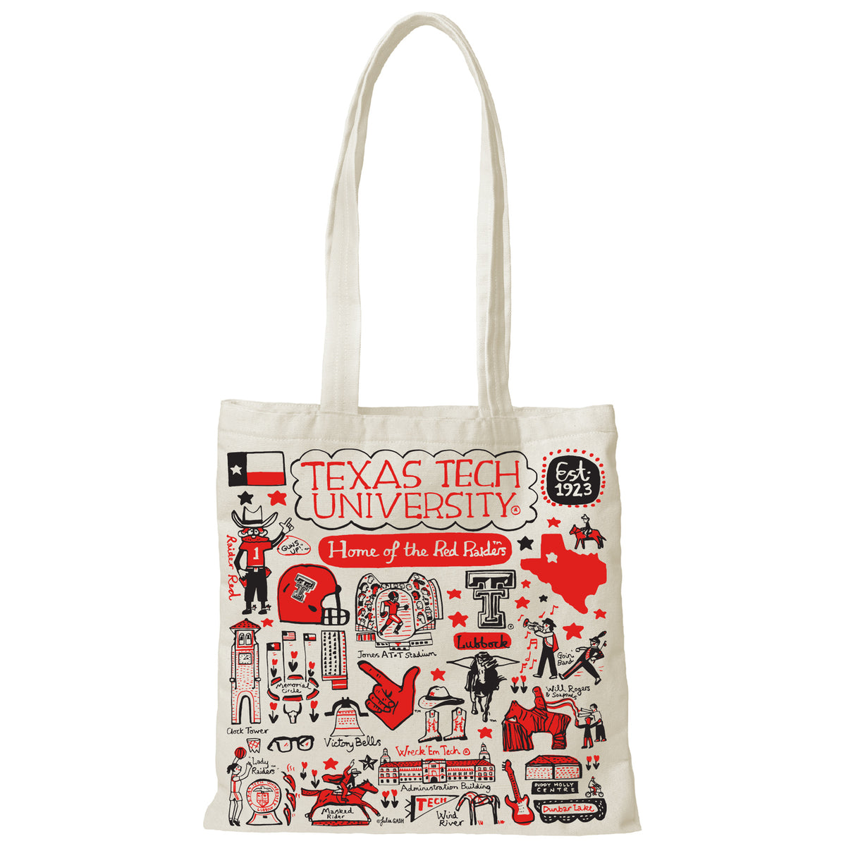 Texas Tech University Tote Bag Designed by Julia Gash