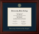 CAPGOWN | UCLA Cherry Wood Diploma Frame for Doctoral Graduates. Designed and made in USA.