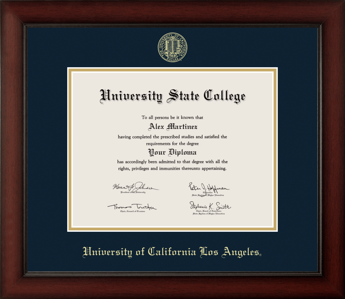 UCLA Cherry Wood Diploma Frame