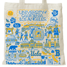 UCLA tote bag with landmark drawings | CAPGOWN