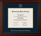 CAPGOWN | UC Berkeley Cherry Wood Diploma Frame for Doctoral Graduates. Designed and made in USA.