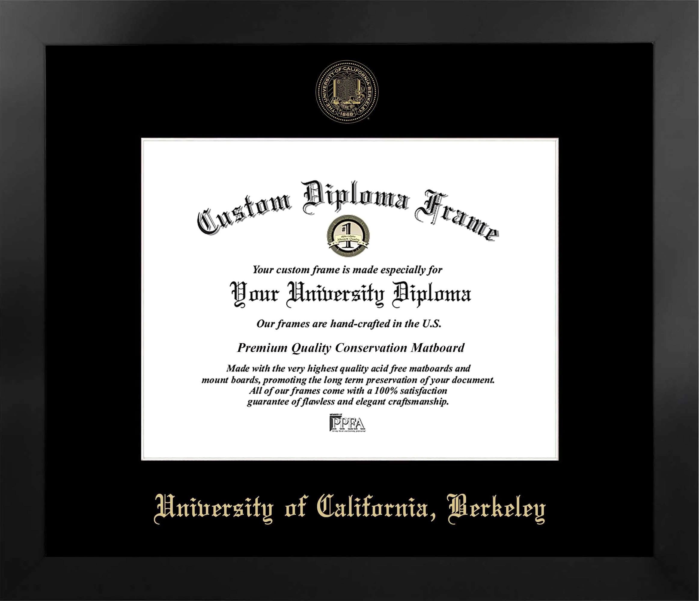 CAPGOWN | UC Berkeley Manhattan Diploma Frame. Designed and made in USA.