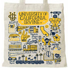 UC Irvine tote bag with landmark drawings | CAPGOWN