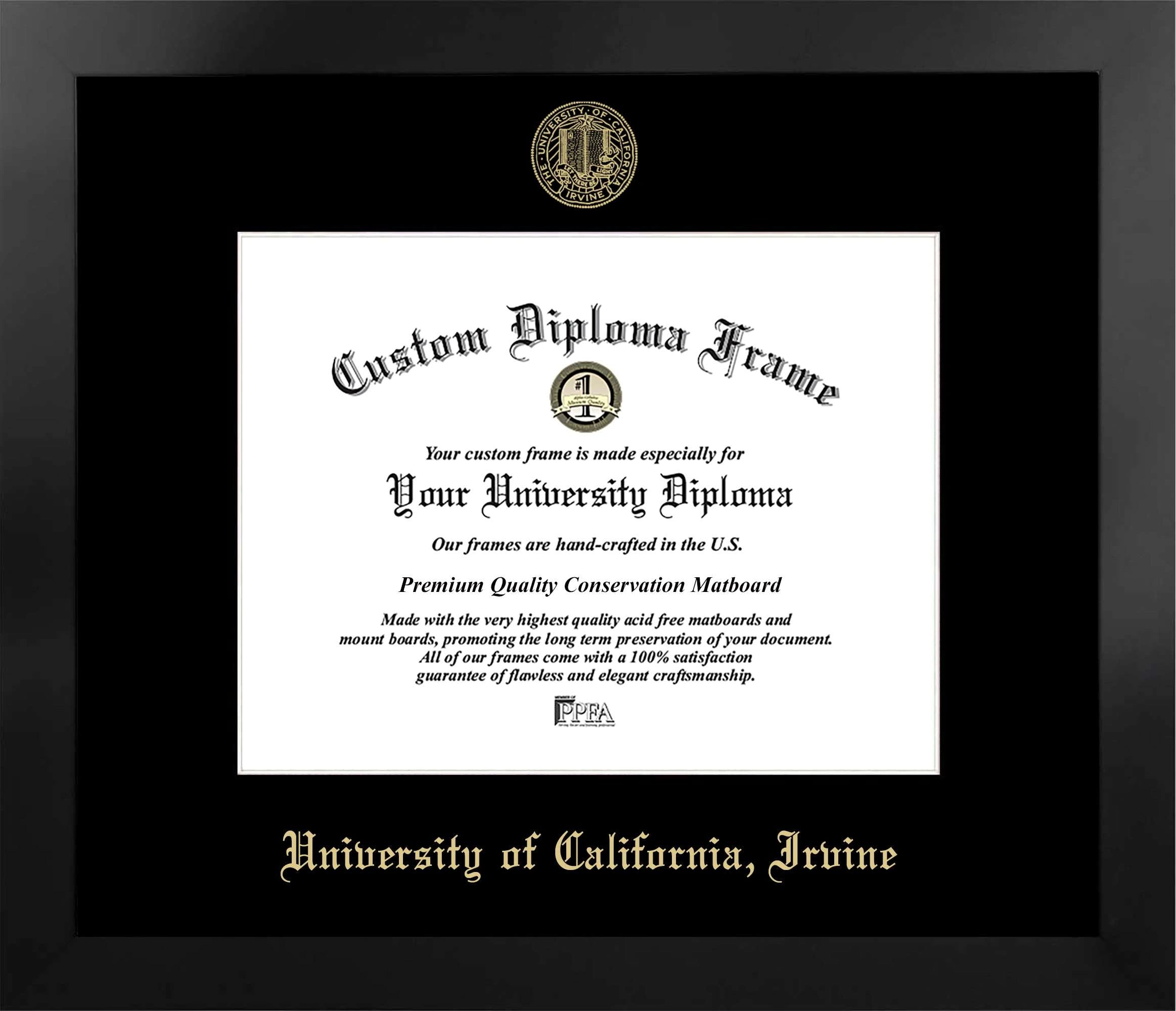 CAPGOWN | UC Irvine Manhattan Diploma Frame. Designed and made in USA.