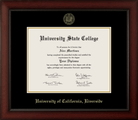 CAPGOWN | UC Riverside Cherry Wood Diploma Frame for Doctoral Graduates. Designed and made in USA.