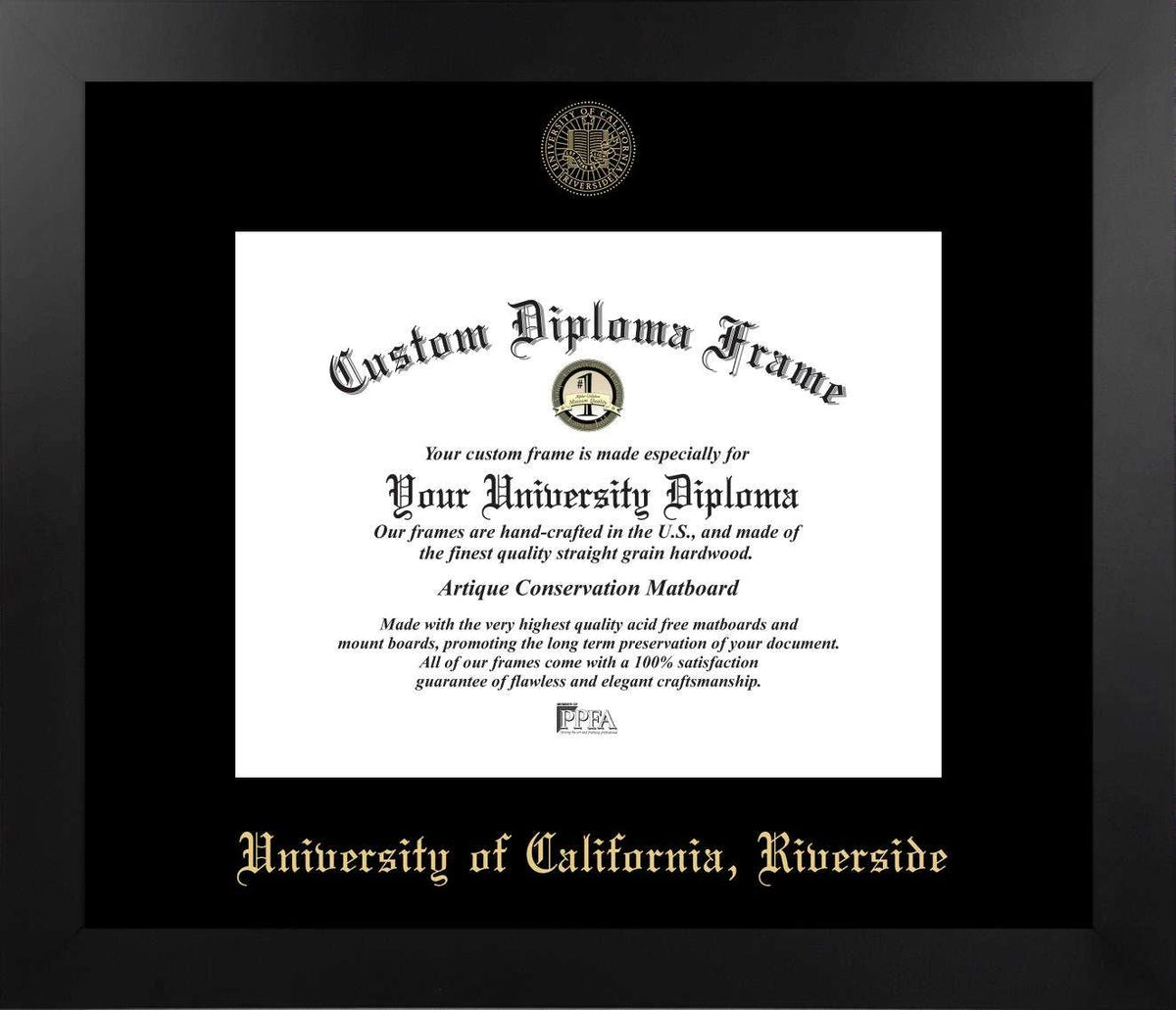 CAPGOWN | UC Riverside Manhattan Diploma Frame. Designed and made in USA.