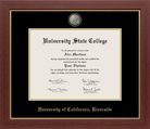 CAPGOWN | UC Riverside Medallion Diploma Frame for Doctoral Graduates. Designed and made in USA.