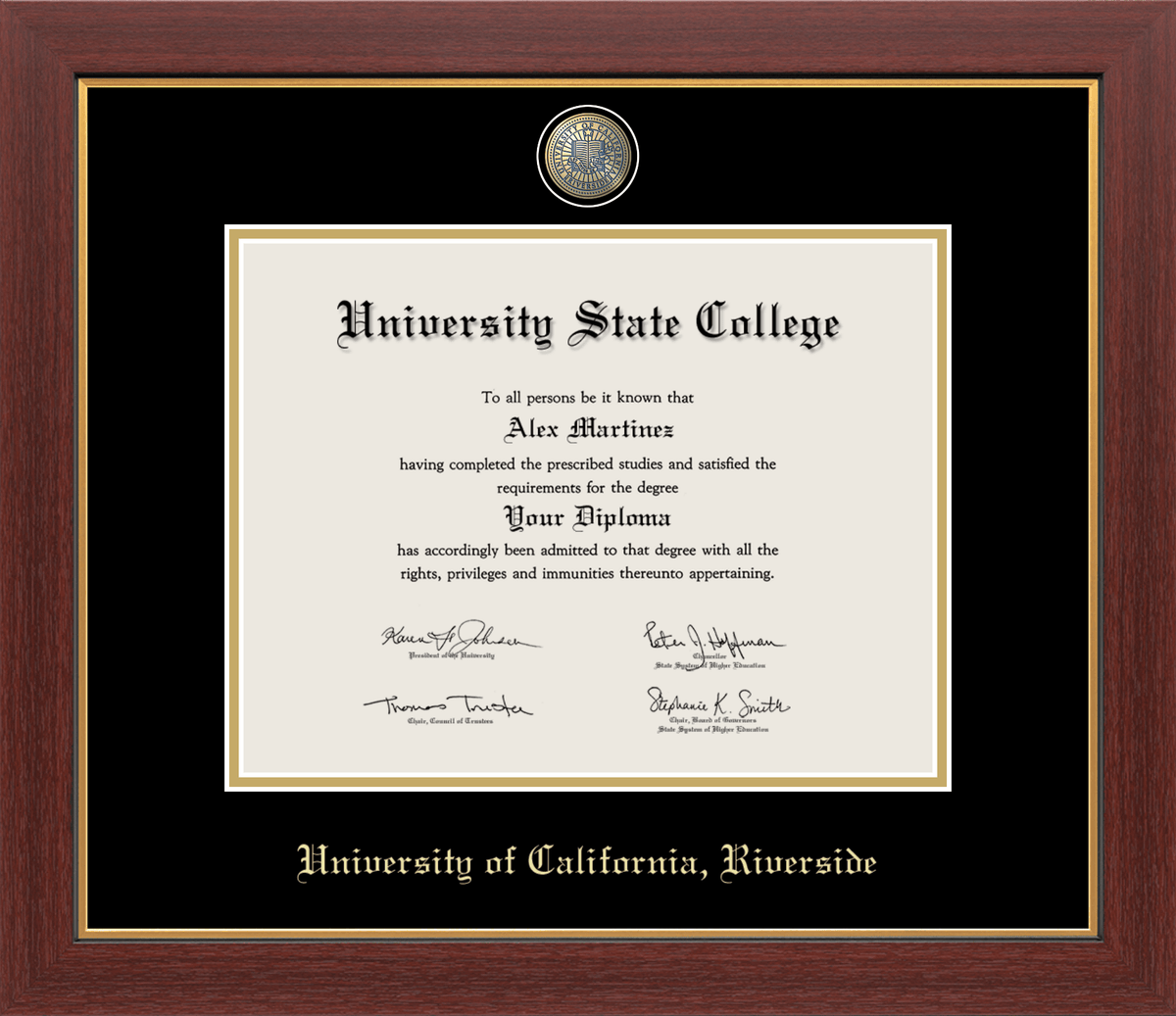UC Riverside Medallion Diploma Frame