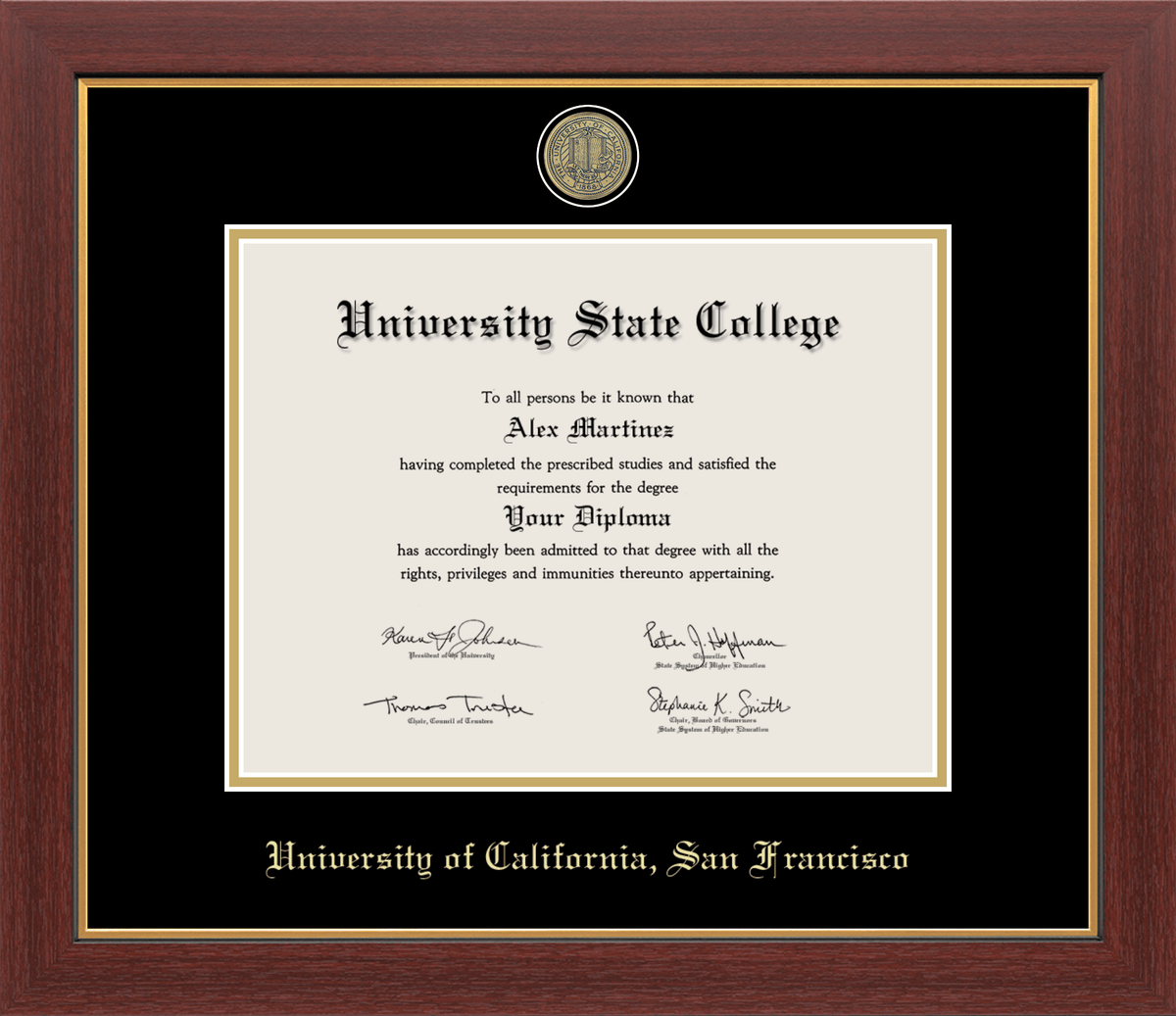 Marco del Diploma Medallón de UC San Francisco