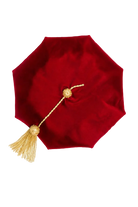USC eight-sided rouge velvet doctoral tam with gold bullion tassel
