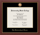 CAPGOWN | UT Austin Medallion Diploma Frame for Doctoral Graduates. Designed and made in USA.
