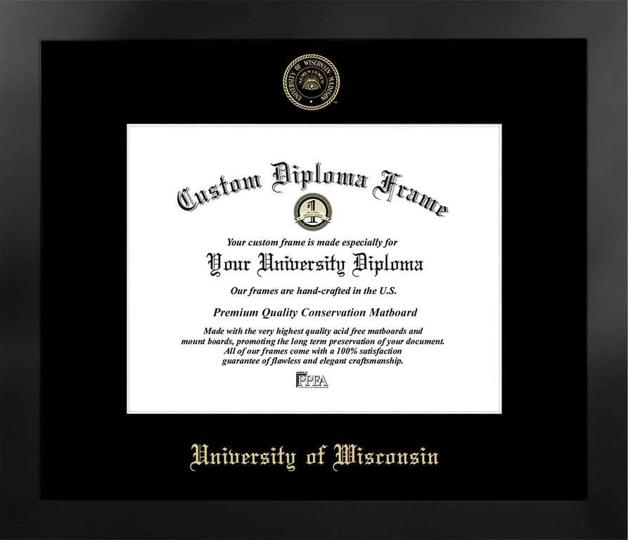 University of Wisconsin–Madison Manhattan Diploma Frame