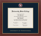 CAPGOWN | University of Pennsylvania Medallion Diploma Frame for Doctoral Graduates. Designed and made in USA.