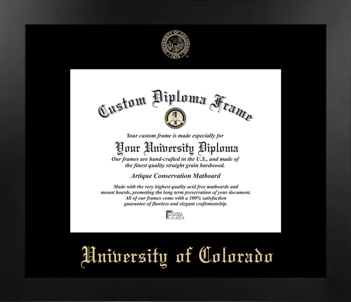 University of Colorado Boulder Manhattan Diploma Frame