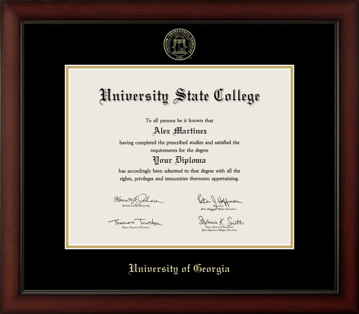 Marco de diploma de madera de cerezo UC Merced 