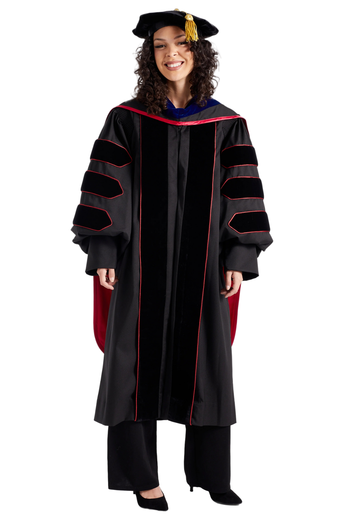 Regalia de doctorado completa para la Universidad Tecnológica de Texas