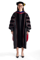 University of Georgia Doctoral Regalia Rental Set. Doctoral Gown, Hood, and Cap / Tam with Tassel