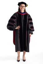 University of Georgia Doctoral Regalia Rental Set. Doctoral Gown, Hood, and Cap / Tam with Tassel