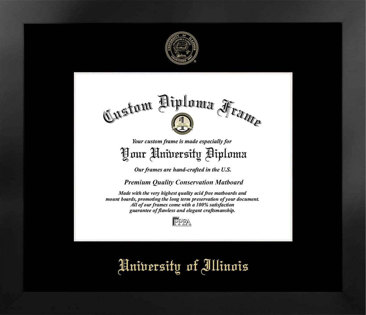 CAPGOWN | University of Illinois Manhattan Diploma Frame. Designed and made in USA.
