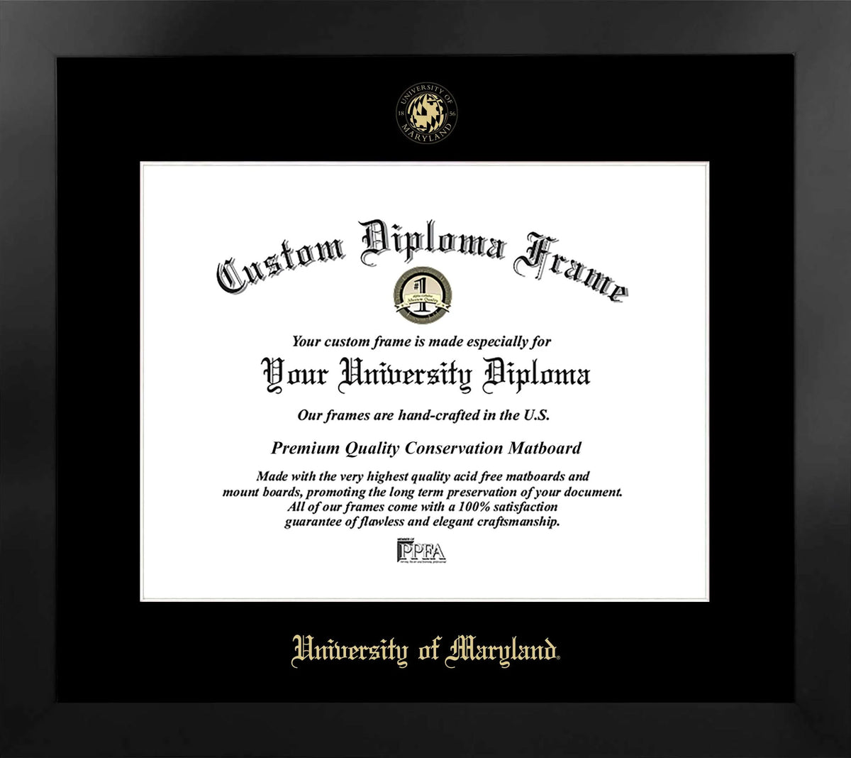 University of Maryland Manhattan Diploma Frame