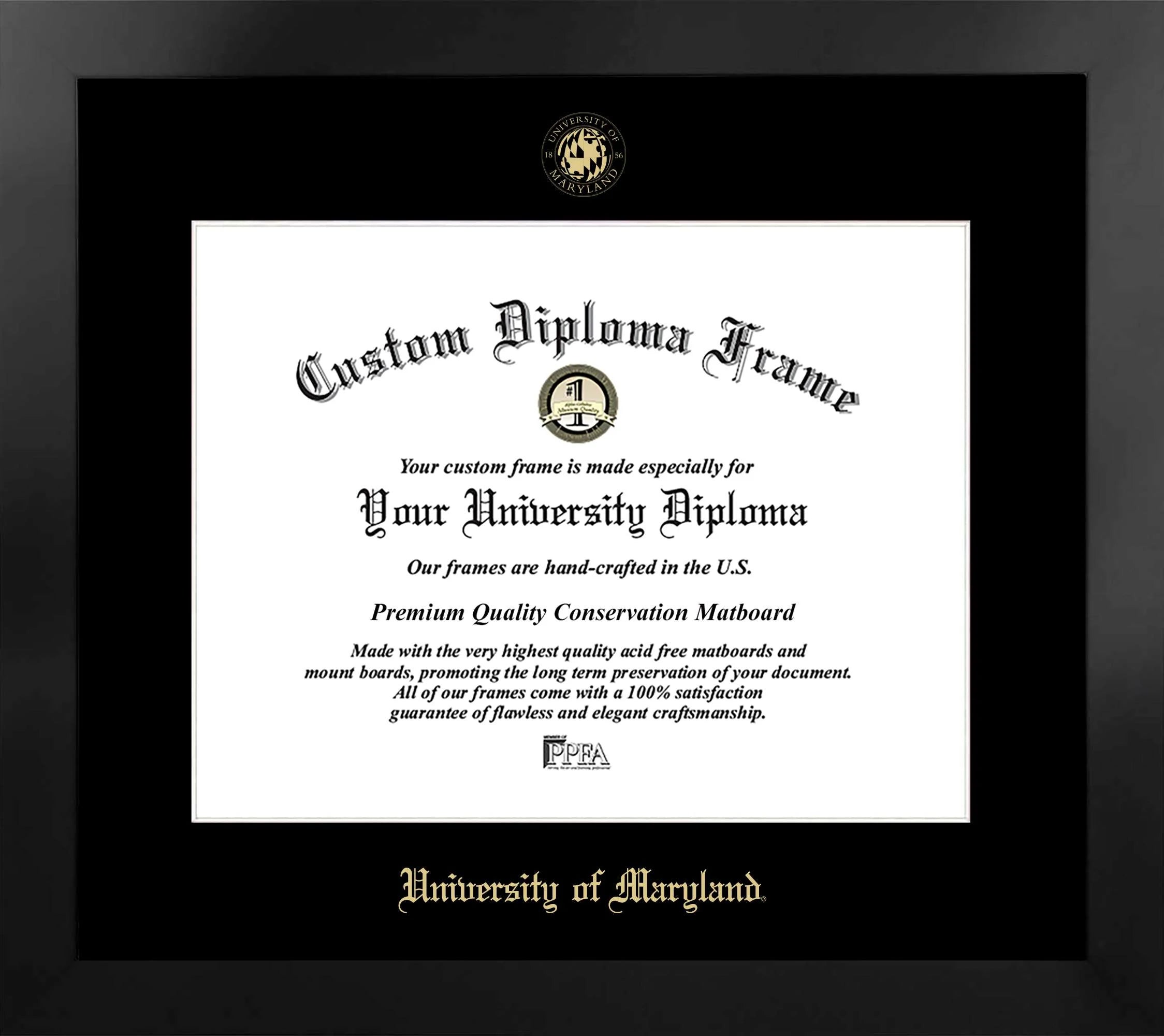 University of Maryland Manhattan Diploma Frame