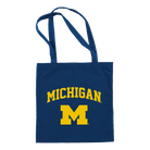 University of Michigan legacy tote bag with signature colors | CAPGOWN