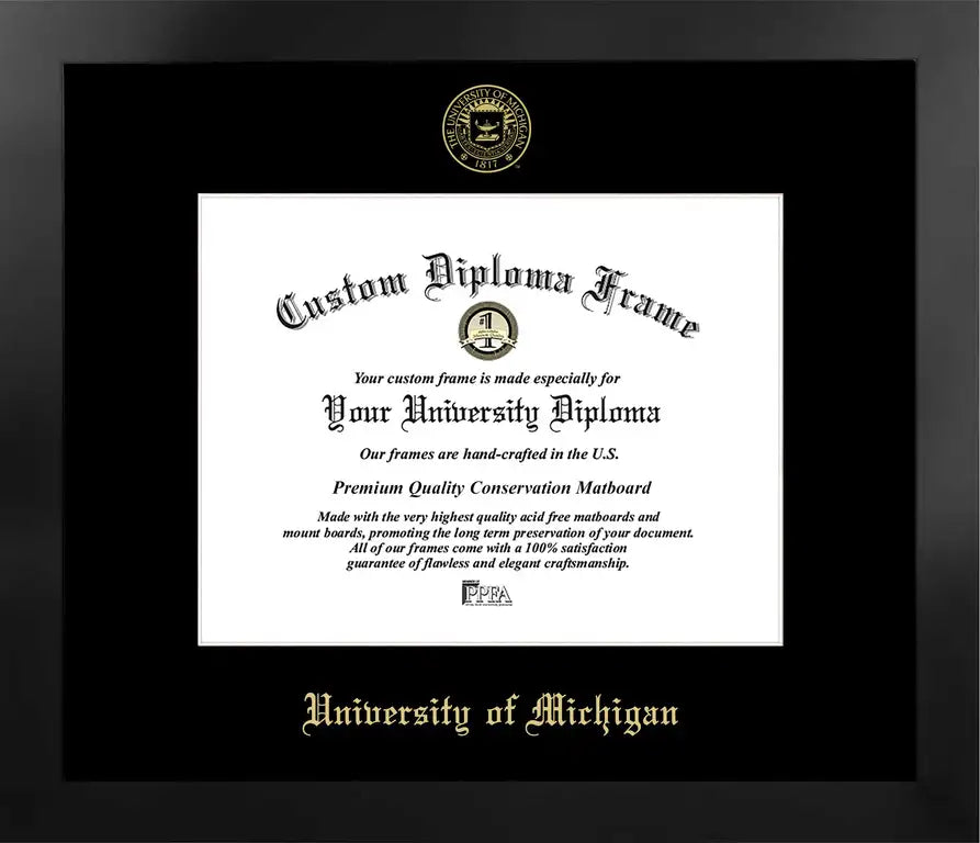 CAPGOWN | University of Michigan Manhattan Diploma Frame for Doctoral Graduates. Designed and made in USA.