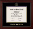 CAPGOWN | University of Minnesota Cherry Wood Diploma Frame for Doctoral Graduates. Designed and made in USA.