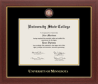 CAPGOWN | University of Minnesota Medallion Diploma Frame for Doctoral Graduates. Designed and made in USA.