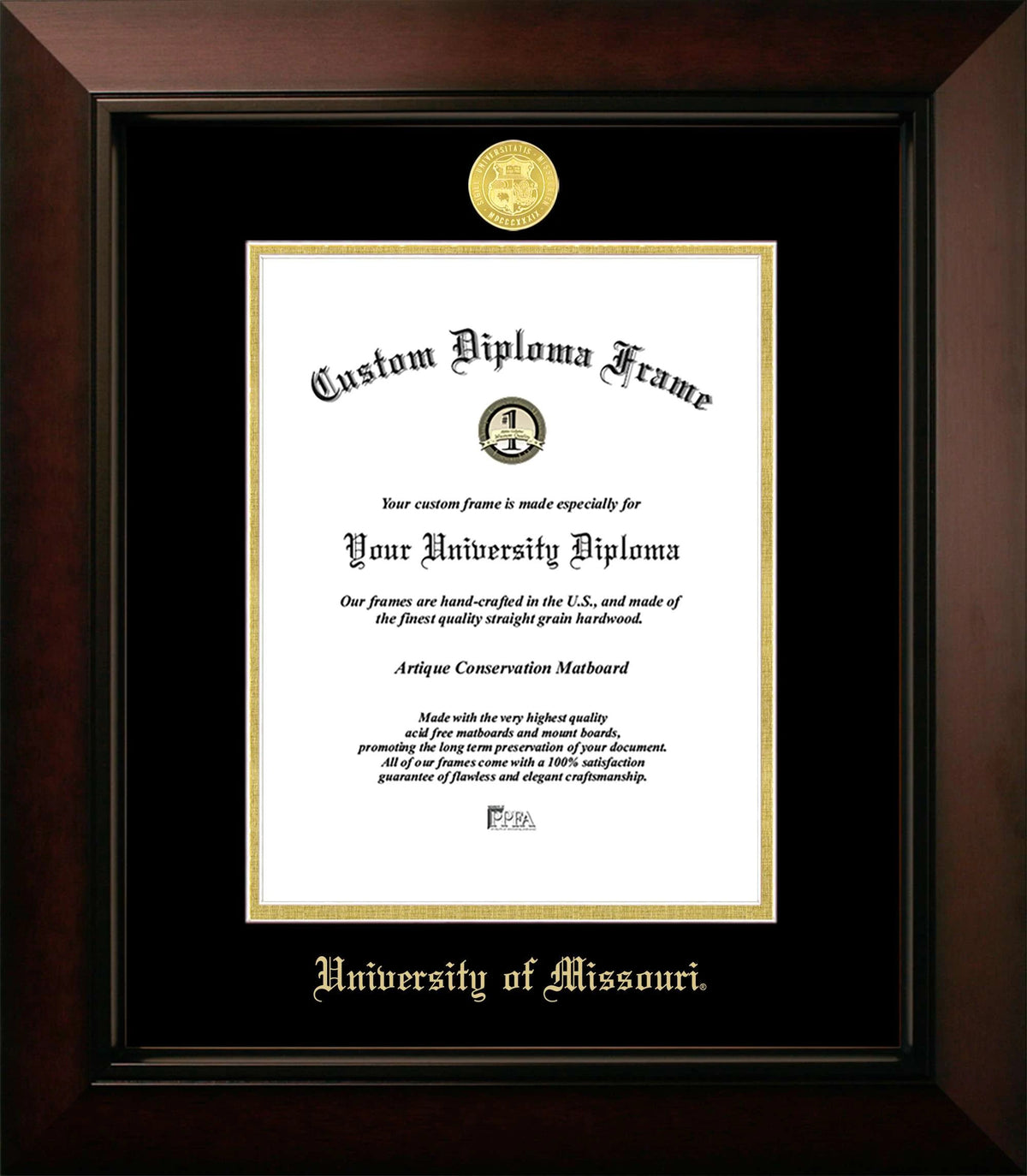 CAPGOWN | University of Missouri Legacy Diploma Frame. Designed and made in USA.