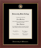 CAPGOWN | University of Missouri Medallion Diploma Frame for Doctoral Graduates. Designed and made in USA.