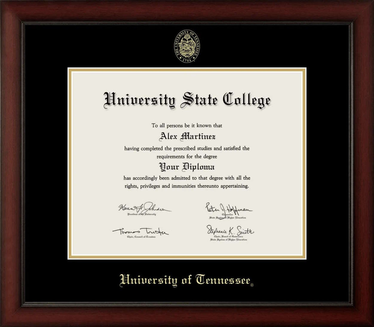 Marco de diploma de madera de cerezo UC Merced 