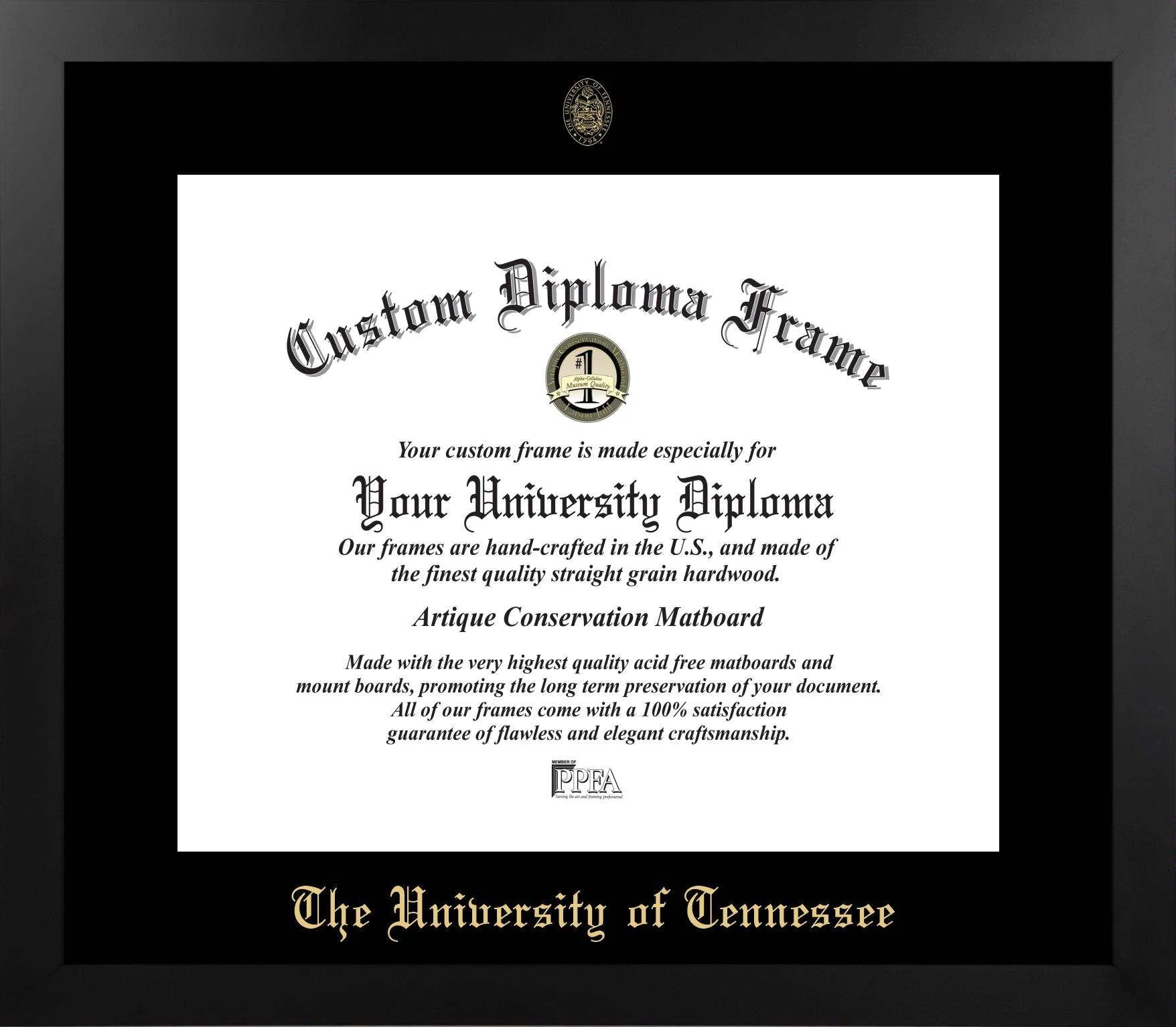 University of Tennessee Knoxville Manhattan Diploma Frame