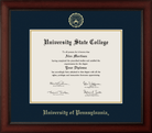 CAPGOWN | University of Pennsylvania Cherry Wood Diploma Frame for Doctoral Graduates. Designed and made in USA.