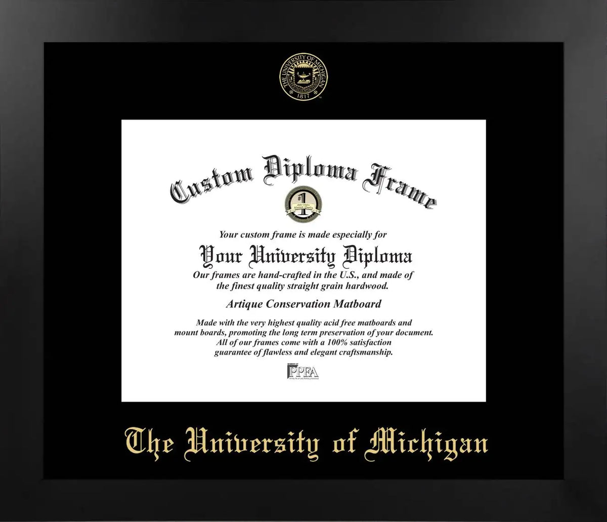 Marco de diploma de madera de cerezo de UCLA 