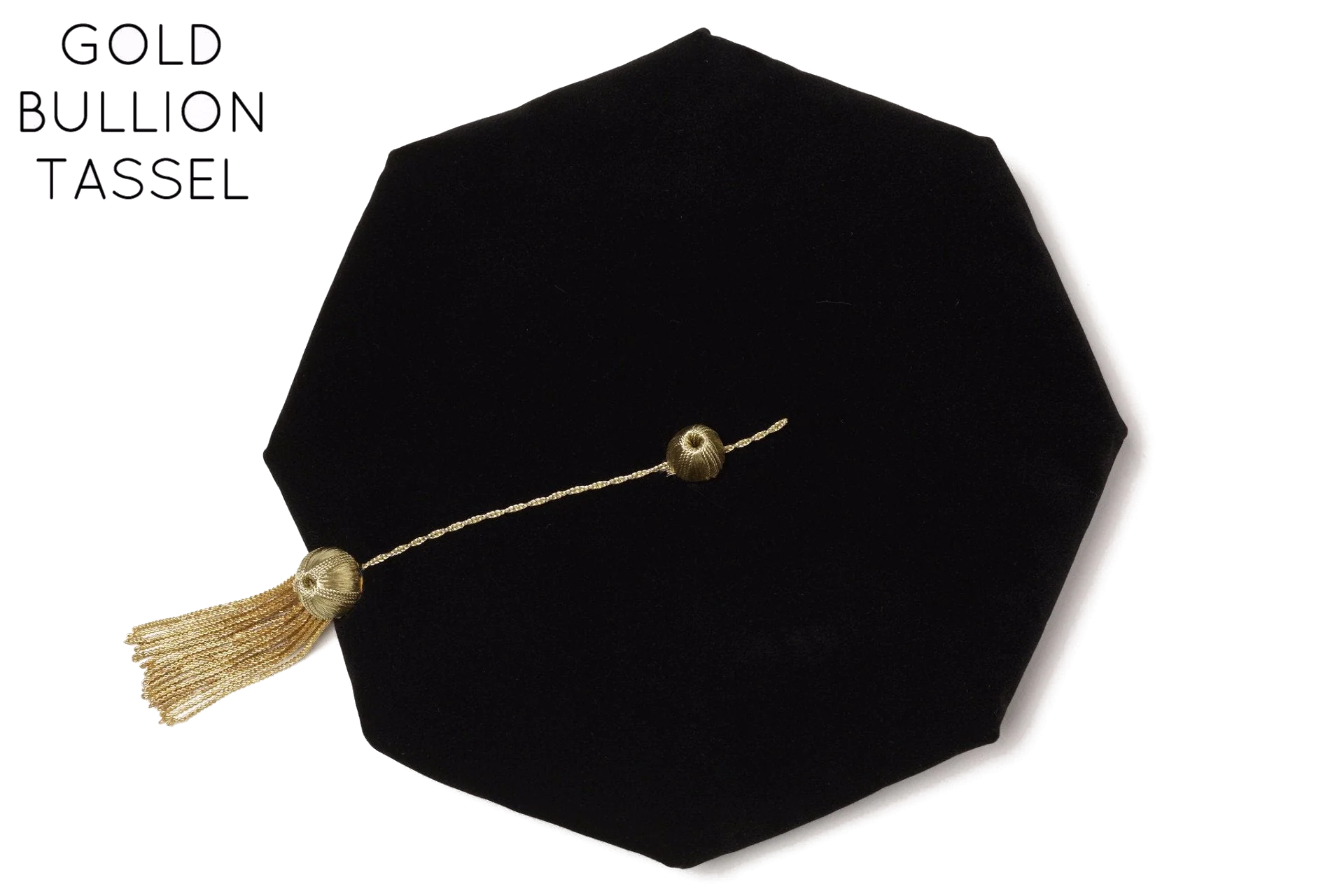 Cal State LA eight-sided black velvet doctoral tam