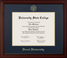 Drexel University Cherry Wood Diploma Frame