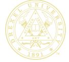 Drexel University gold embossed seal