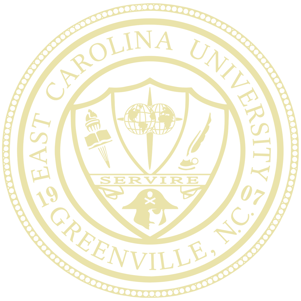 CAPGOWN | East Carolina University Gold Embossed Seal