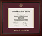 Fordham University Cherry Wood Diploma Frame