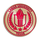 Lamar University brass medallion