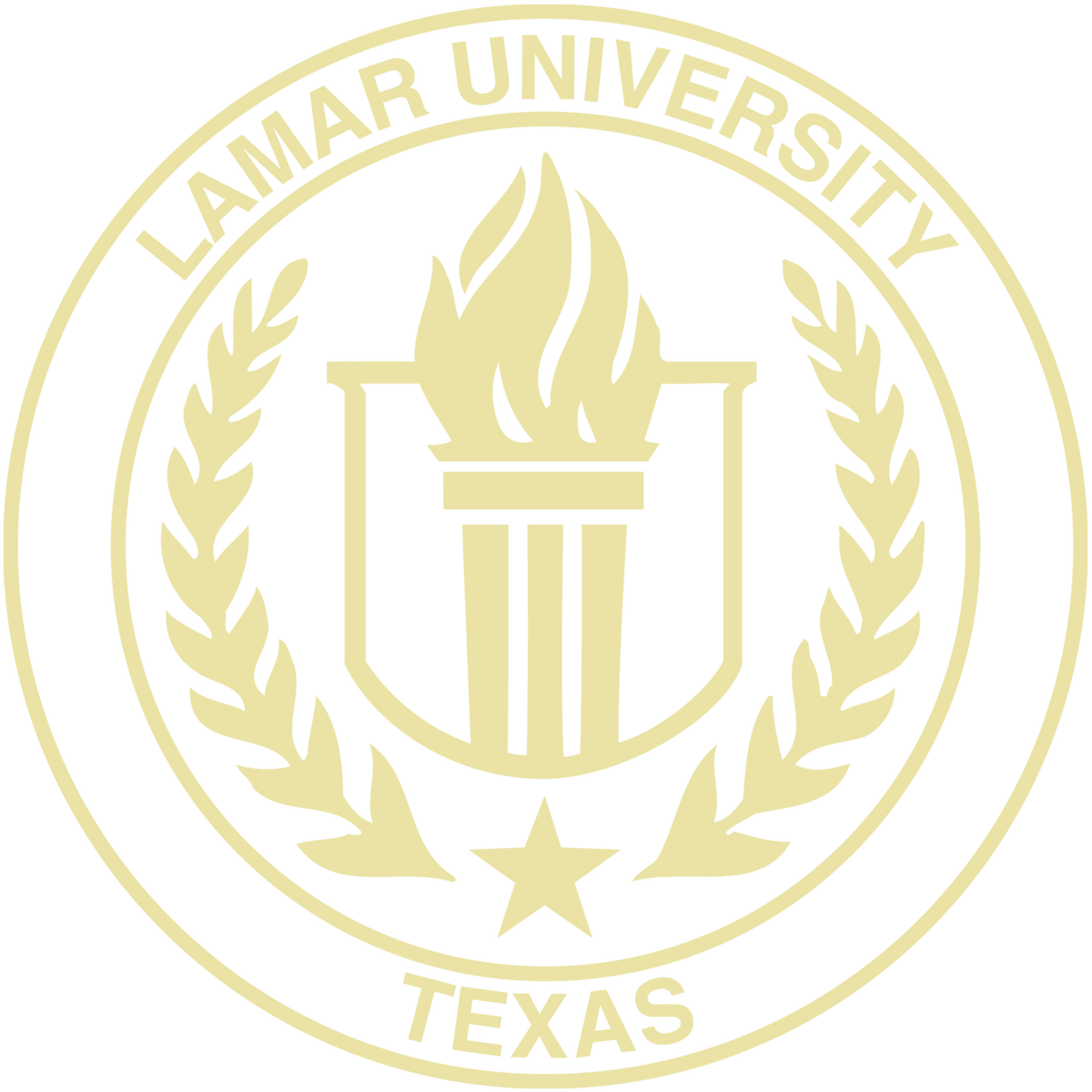 Lamar University gold embossed seal