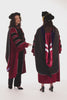 UMass Amherst PhD Regalia Set. Doctoral Gown, Hood, and Eight Sided Doctoral Tam with Tassel