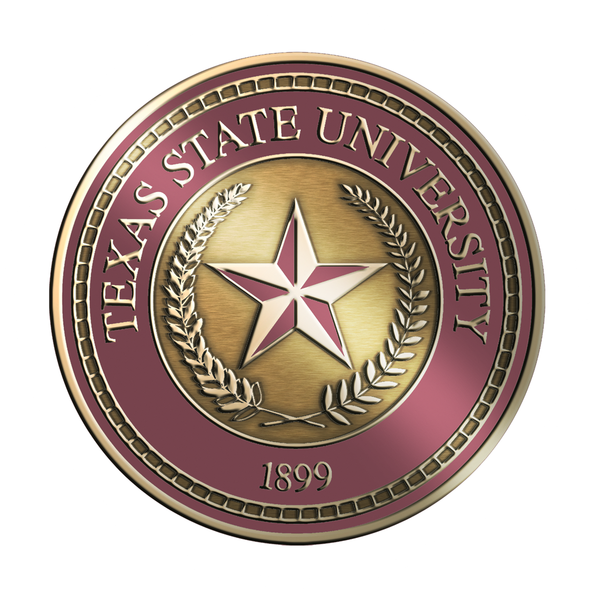 Texas State University Brass Medallion